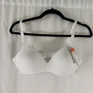 New Warners Bra Women's 34B White Padded Wireless Lightly Lined Adjustable
